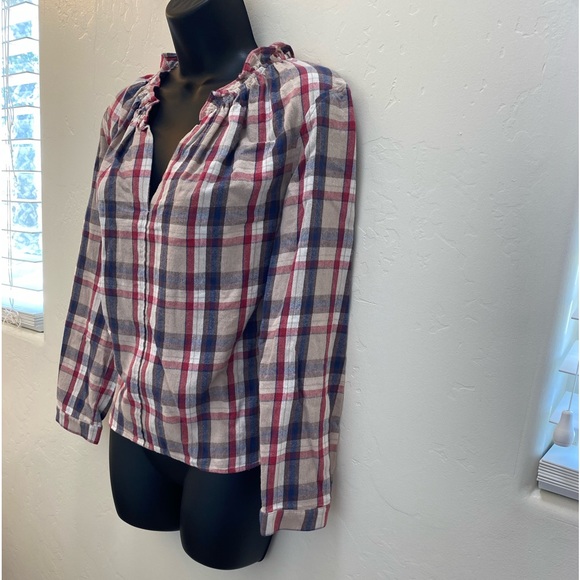 Xirena Long Sleeve Blouse Plaid Size XS - Picture 3 of 9